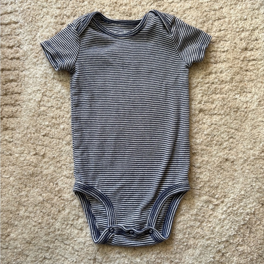 Striped Navy Blue and White Kids One Piece